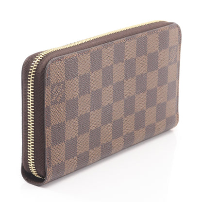 ジッピーウォレット ダミエエベヌ ラウンドファスナー長財布 PVC ブラウン ルイヴィトン 財布・小物 LOUIS VUITTON