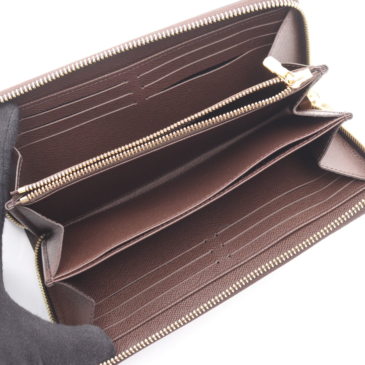 ジッピーウォレット ダミエエベヌ ラウンドファスナー長財布 PVC ブラウン ルイヴィトン 財布・小物 LOUIS VUITTON