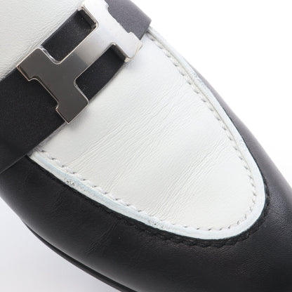 モカシン パリ ローファー レザー ブラック ホワイト エルメス シューズ HERMES