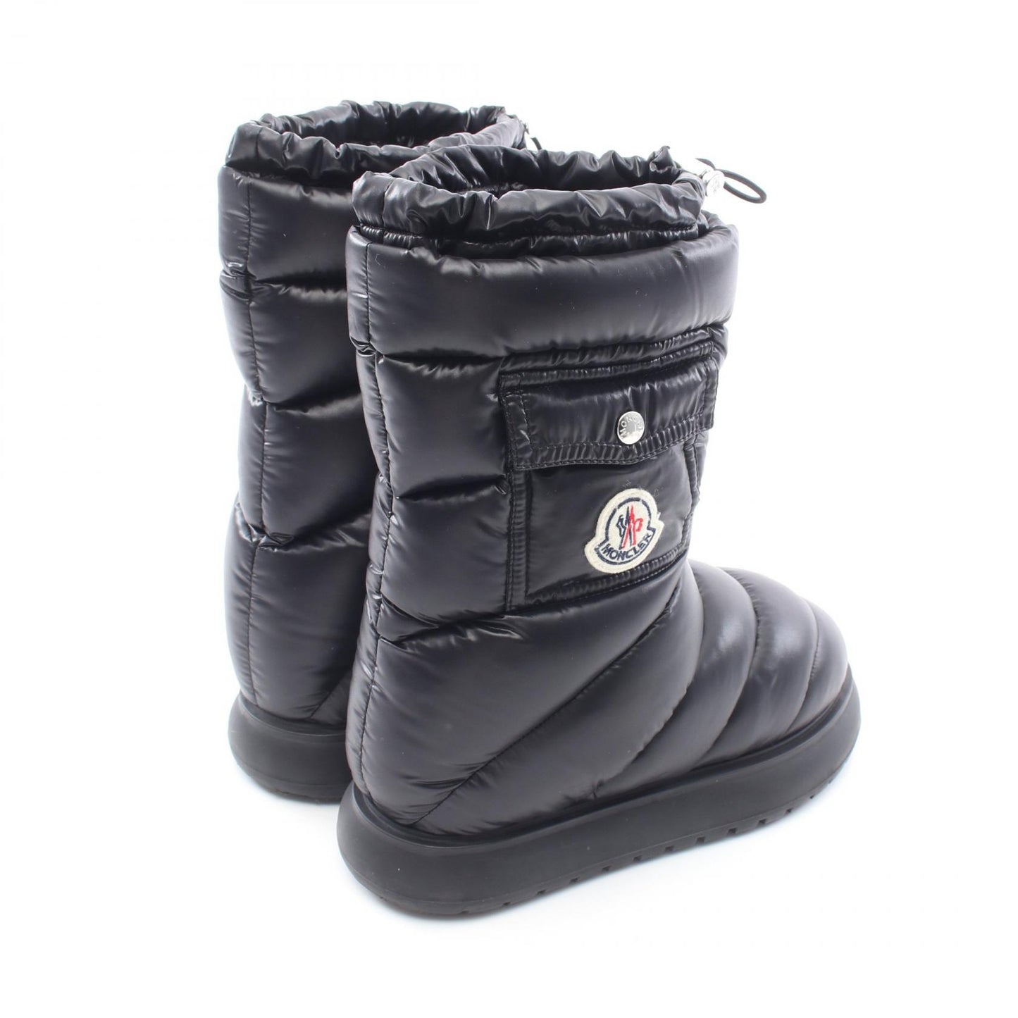 GAIA POCKET MID ダウン ブーツ ナイロン ブラック モンクレール シューズ MONCLER