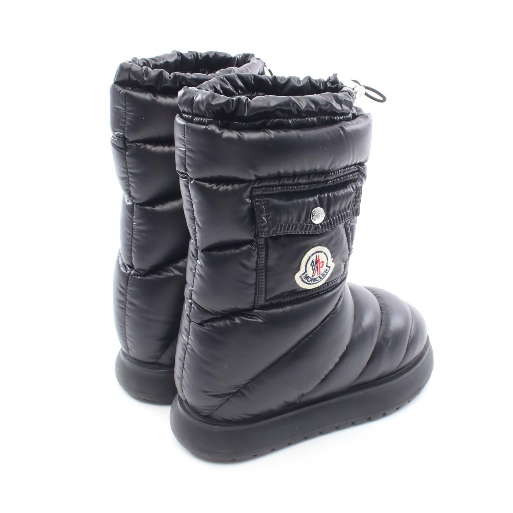 GAIA POCKET MID ダウン ブーツ ナイロン ブラック モンクレール シューズ MONCLER