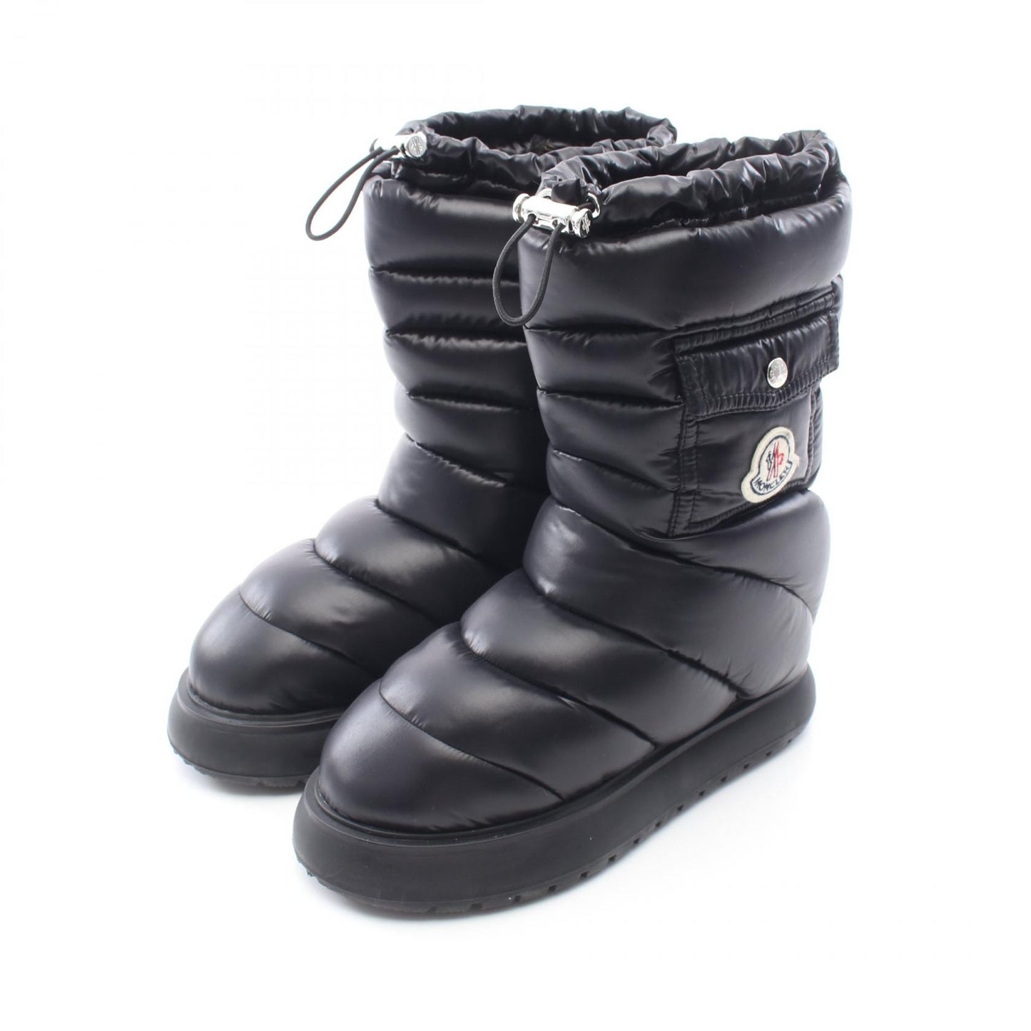 GAIA POCKET MID ダウン ブーツ ナイロン ブラック モンクレール シューズ MONCLER