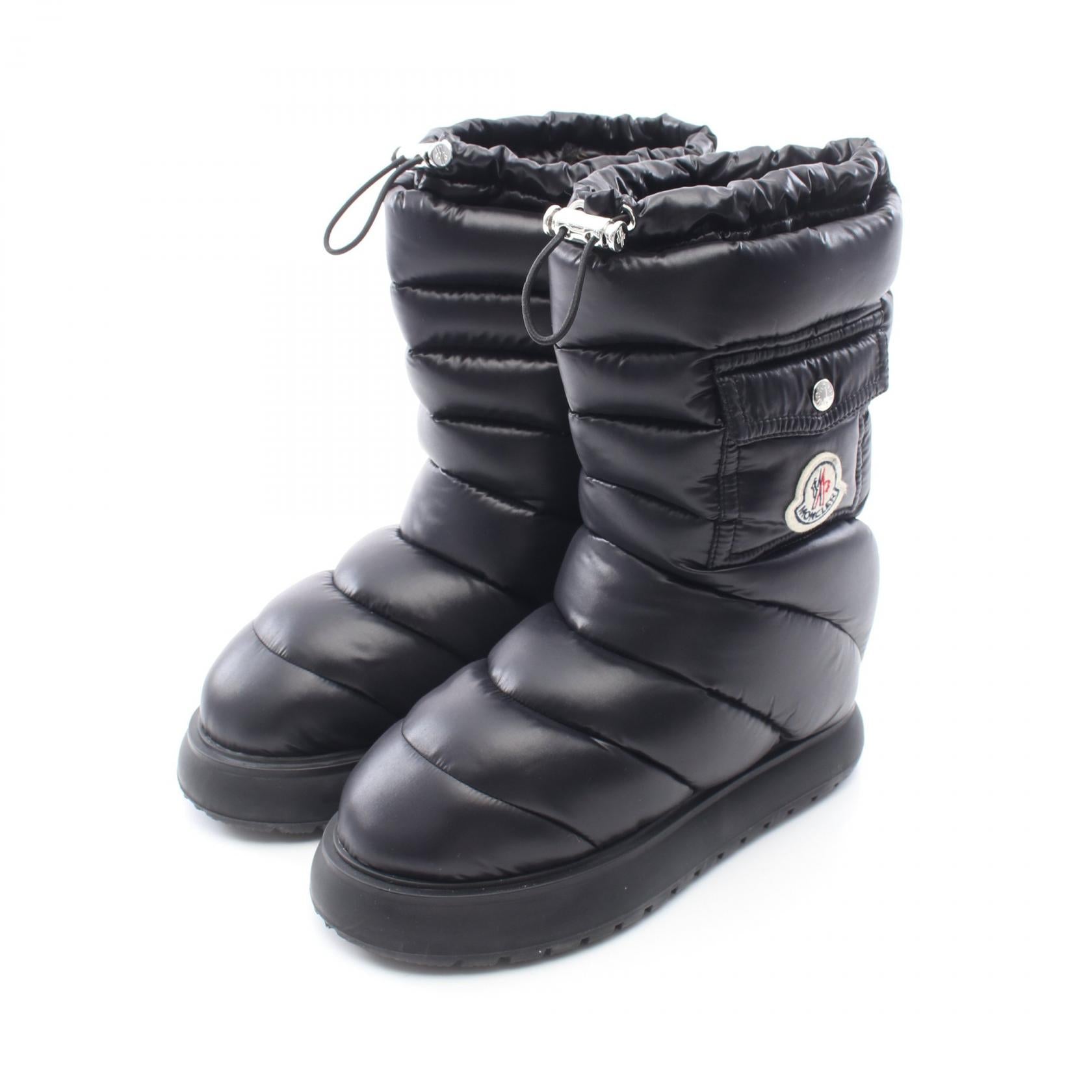 GAIA POCKET MID ダウン ブーツ ナイロン ブラック モンクレール シューズ MONCLER