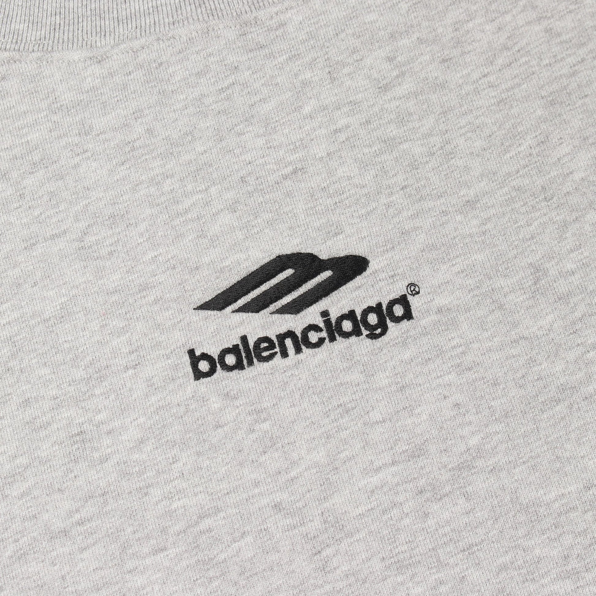 ロゴ刺繍 スウェットシャツ コットン グレー バレンシアガ トップス BALENCIAGA