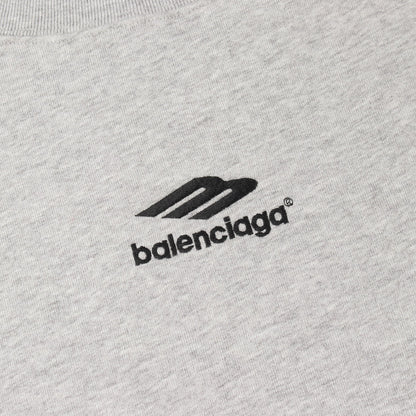 ロゴ刺繍 スウェットシャツ コットン グレー バレンシアガ トップス BALENCIAGA