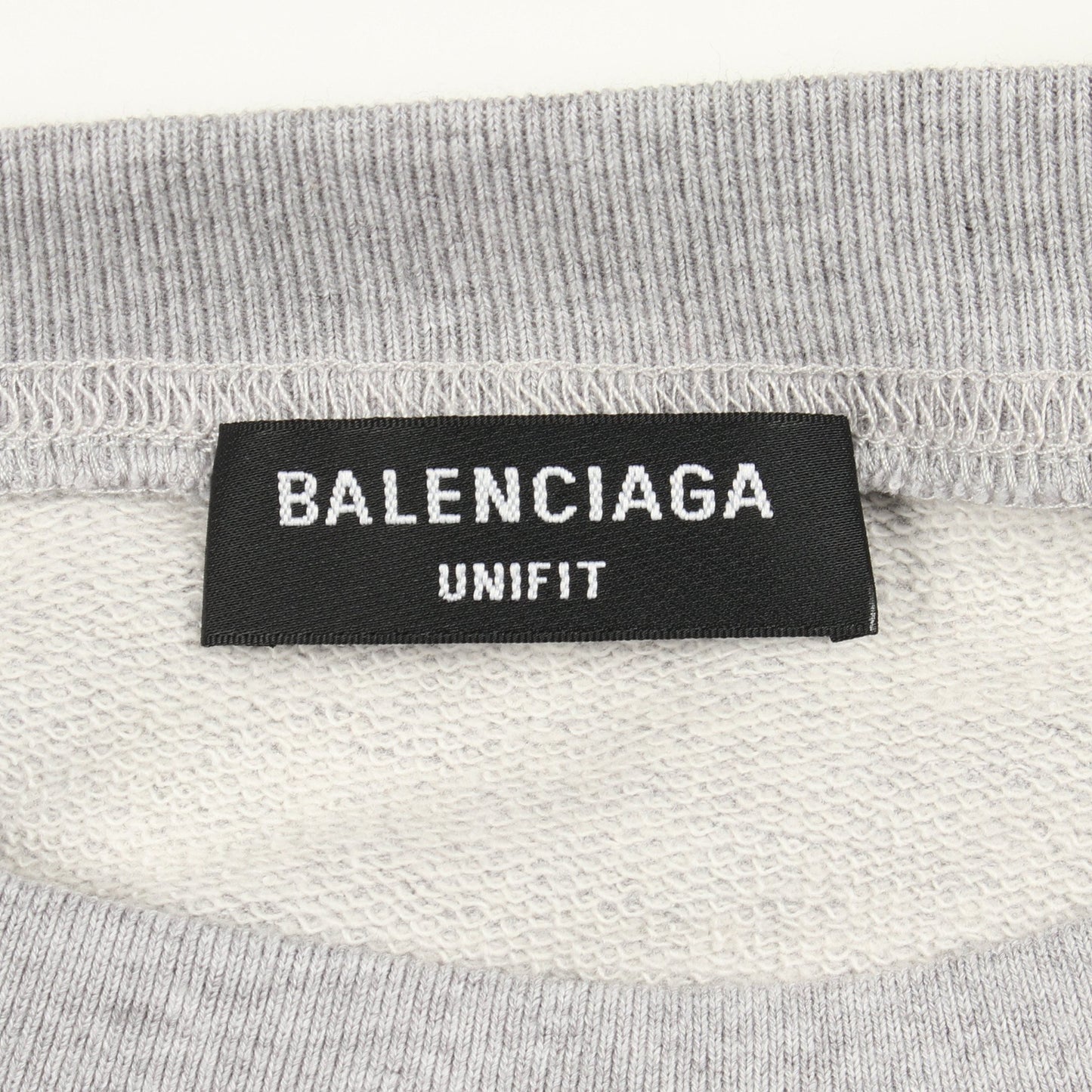 ロゴ刺繍 スウェットシャツ コットン グレー バレンシアガ トップス BALENCIAGA