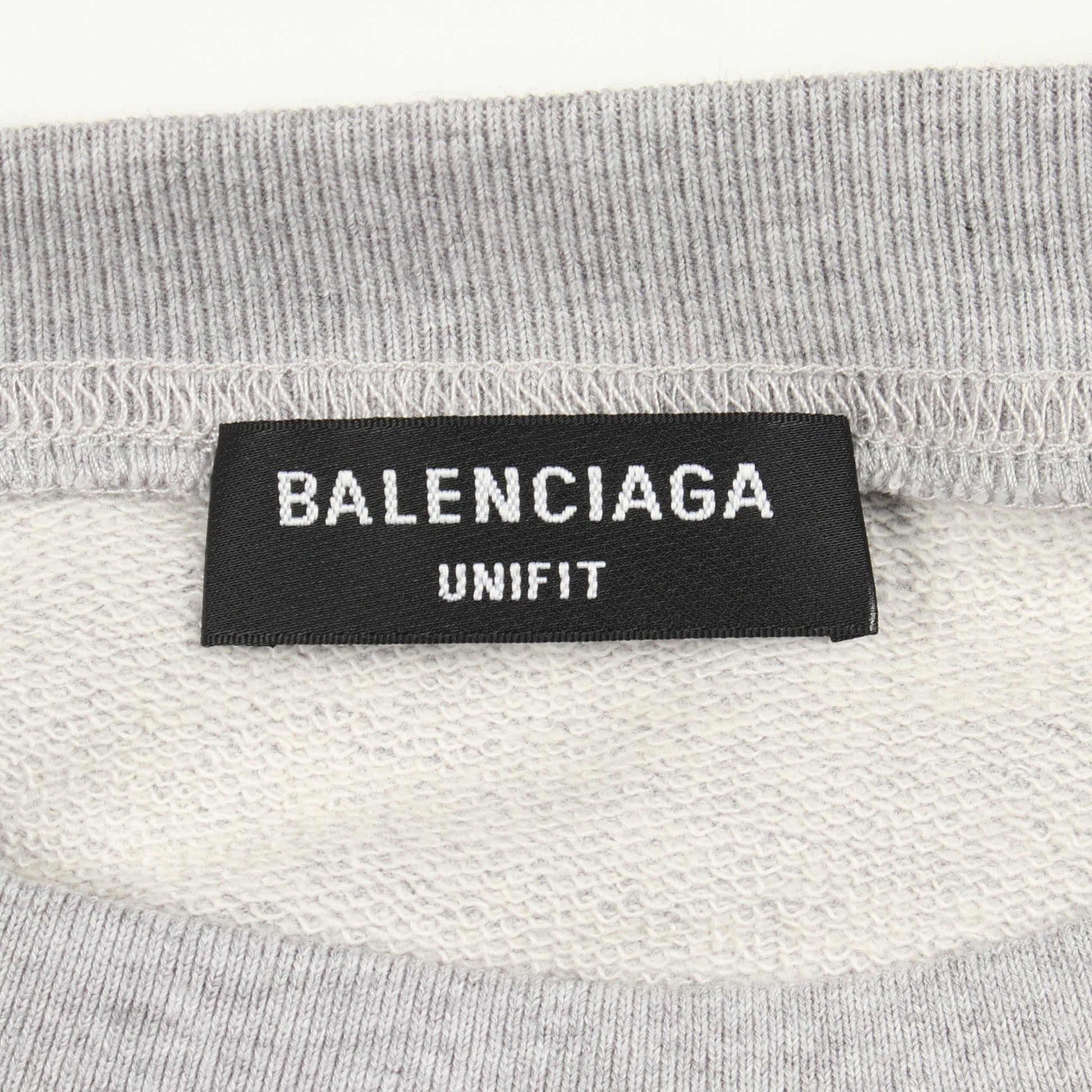ロゴ刺繍 スウェットシャツ コットン グレー バレンシアガ トップス BALENCIAGA