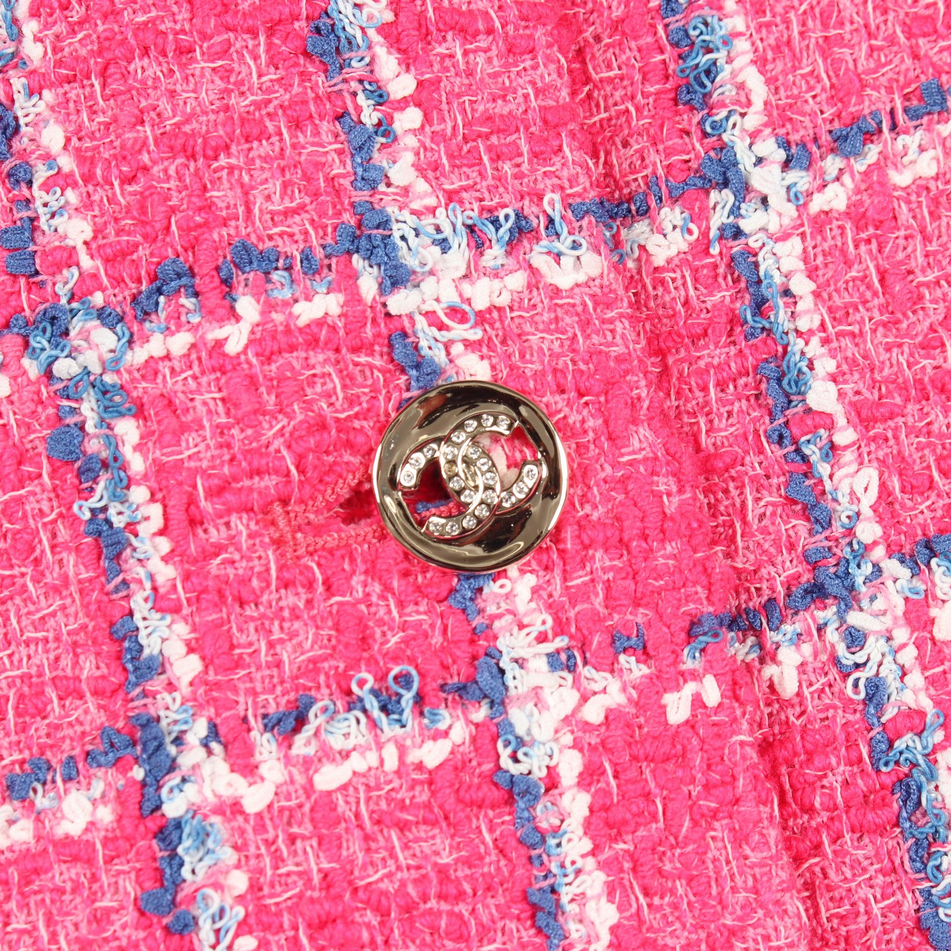 ココマークボタン ツイード キャミ ワンピース コットン ナイロン ピンク シャネル ワンピース CHANEL