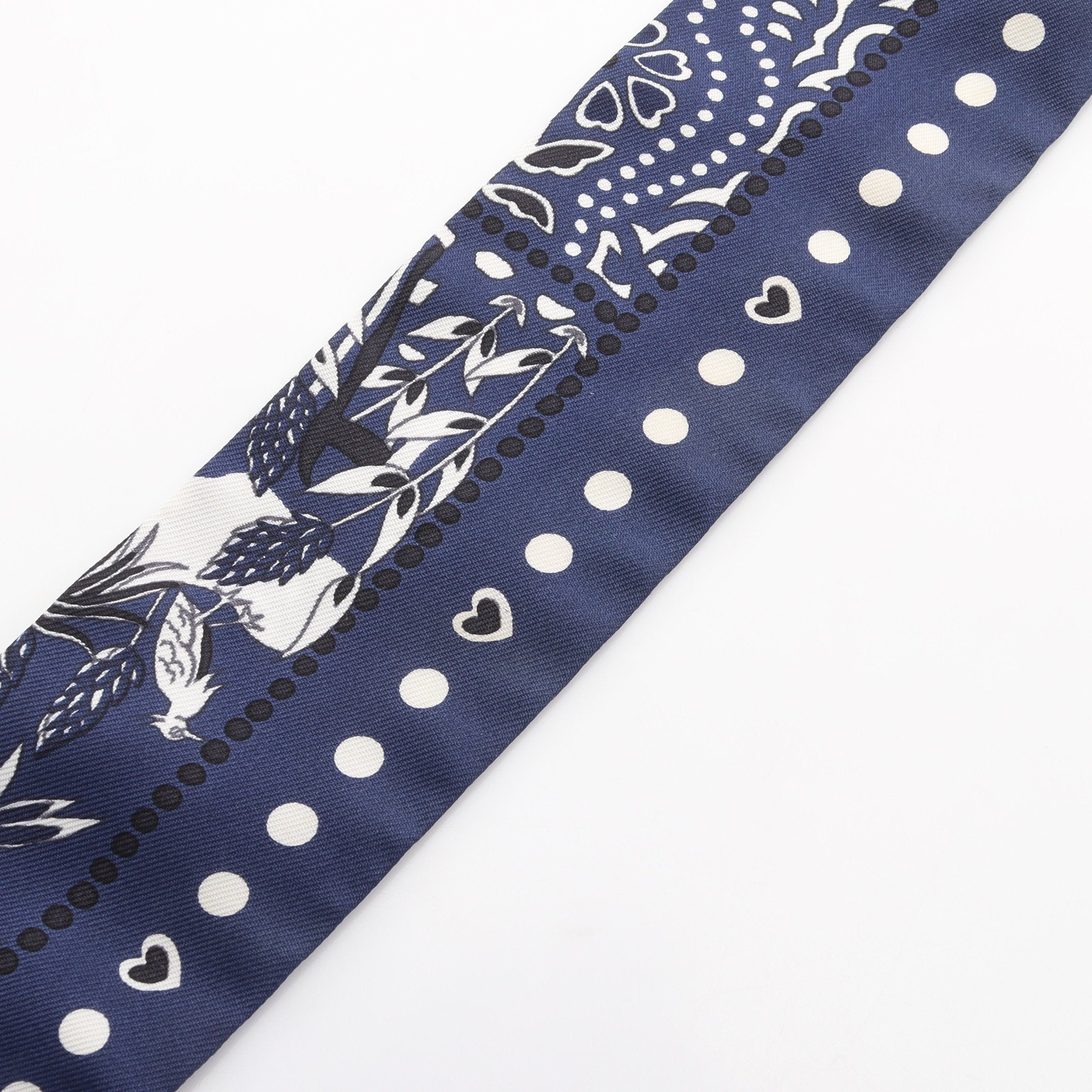ツイリー Entre Ciel et mer Bandana リボン スカーフ シルク ネイビー