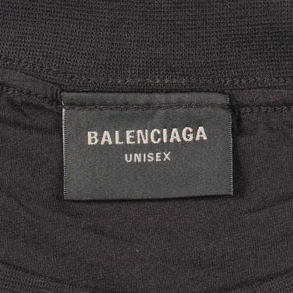 インサイドアウト 半袖Tシャツ コットン ブラック バレンシアガ トップス BALENCIAGA