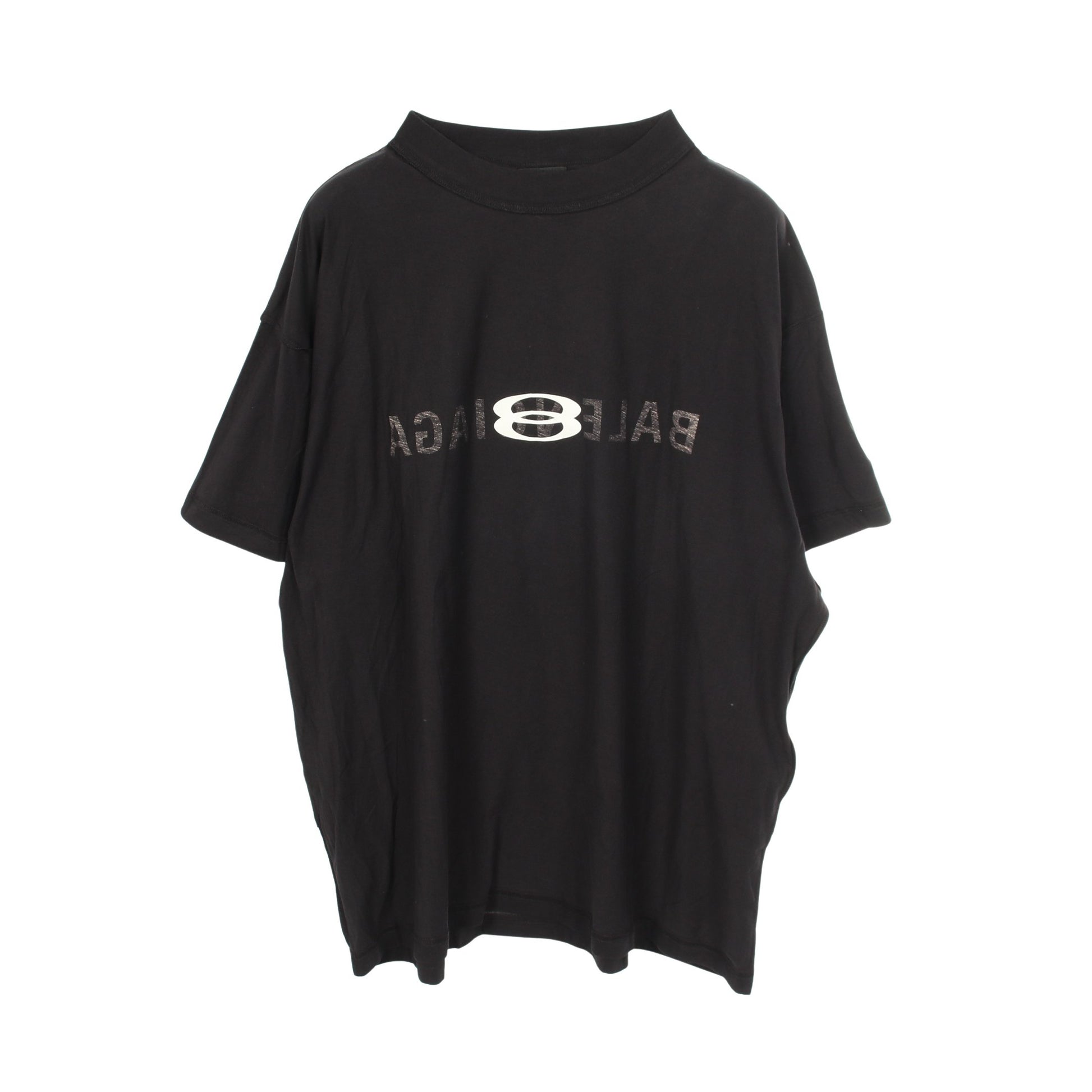 インサイドアウト 半袖Tシャツ コットン ブラック バレンシアガ トップス BALENCIAGA