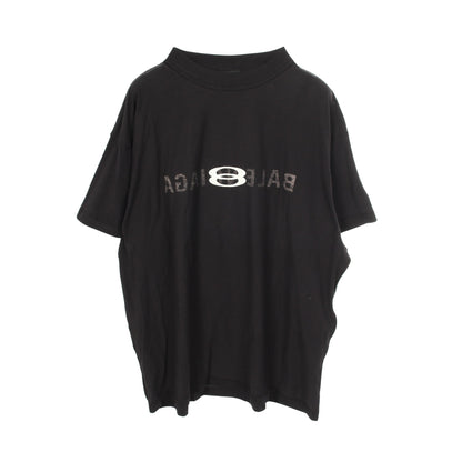 インサイドアウト 半袖Tシャツ コットン ブラック バレンシアガ トップス BALENCIAGA