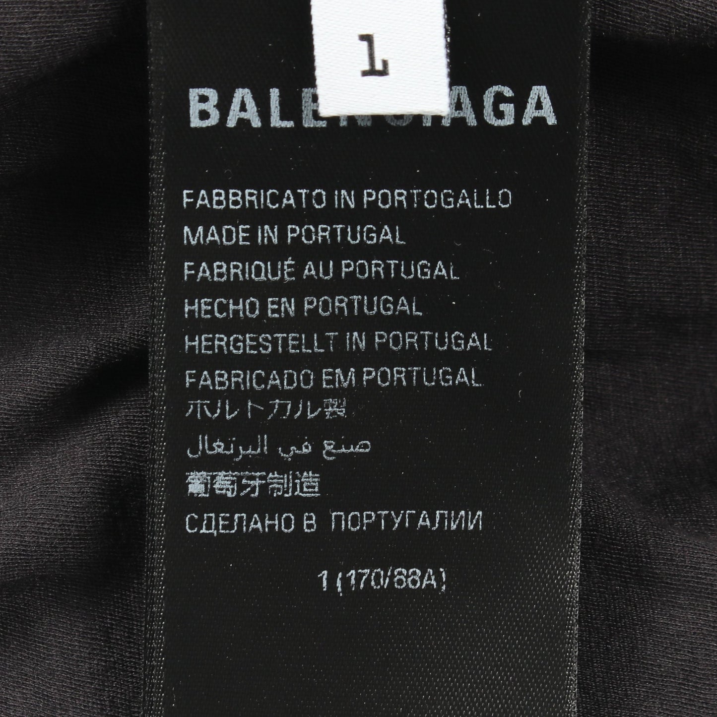 インサイドアウト 半袖Tシャツ コットン ブラック バレンシアガ トップス BALENCIAGA