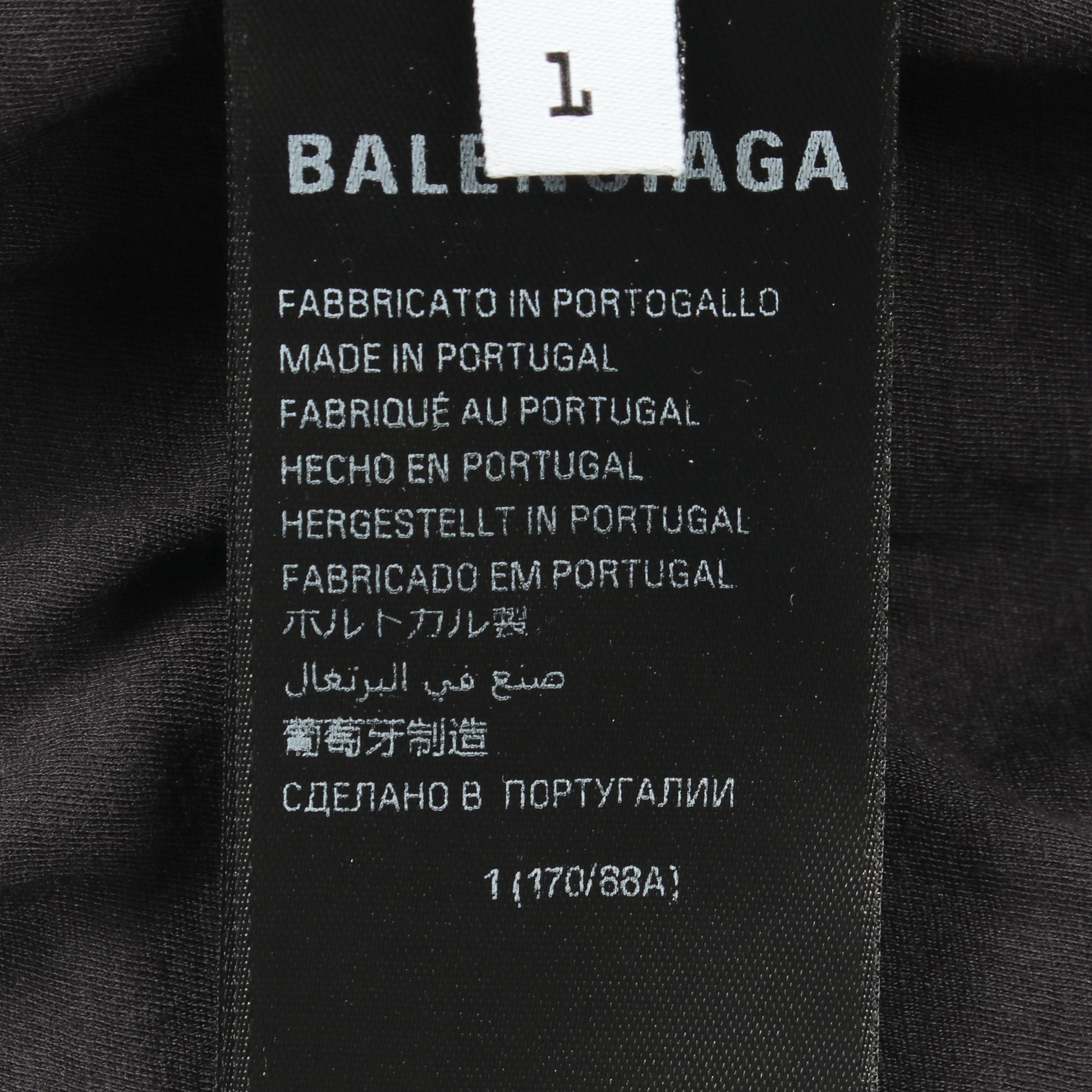 インサイドアウト 半袖Tシャツ コットン ブラック バレンシアガ トップス BALENCIAGA