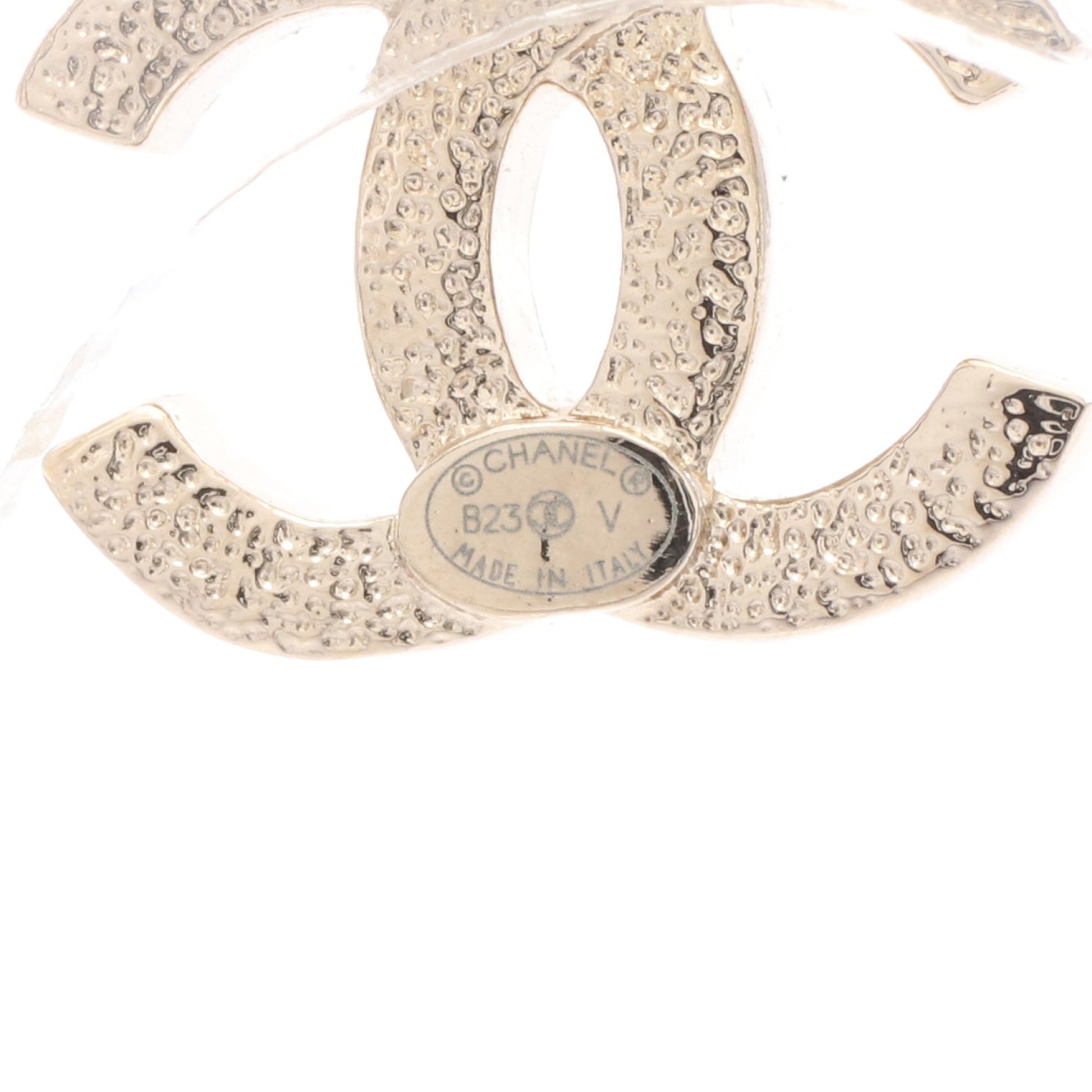 ココマーク フラワー ピアス GP フェイクパール ラインストーン ゴールド オフホワイト クリア B23V シャネル アクセサリー CHANEL