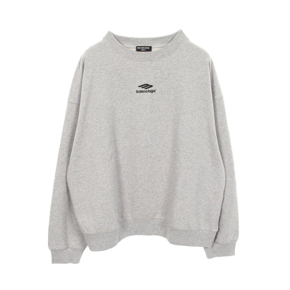 ロゴ刺繍 スウェットシャツ コットン グレー バレンシアガ トップス BALENCIAGA