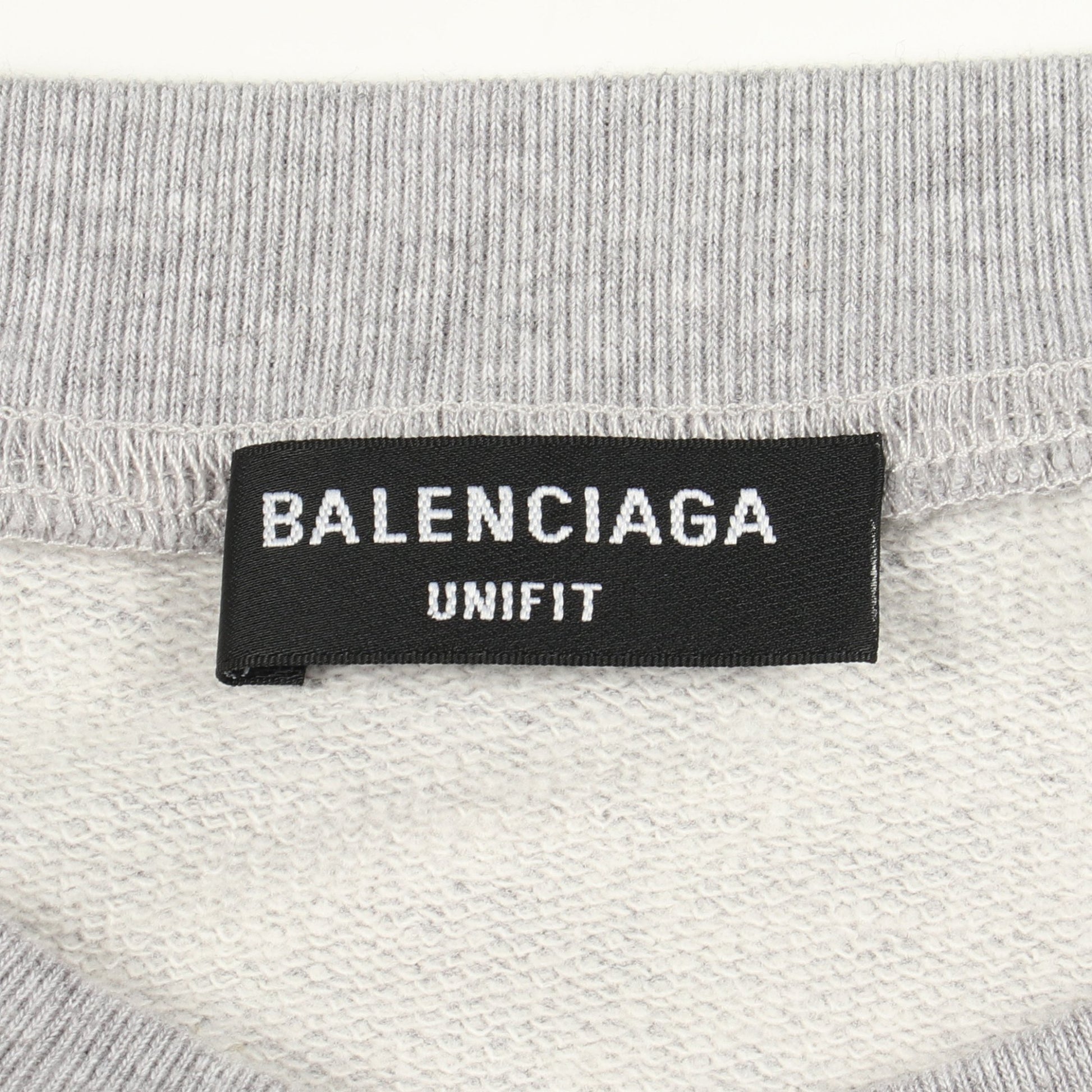 ロゴ刺繍 スウェットシャツ コットン グレー バレンシアガ トップス BALENCIAGA