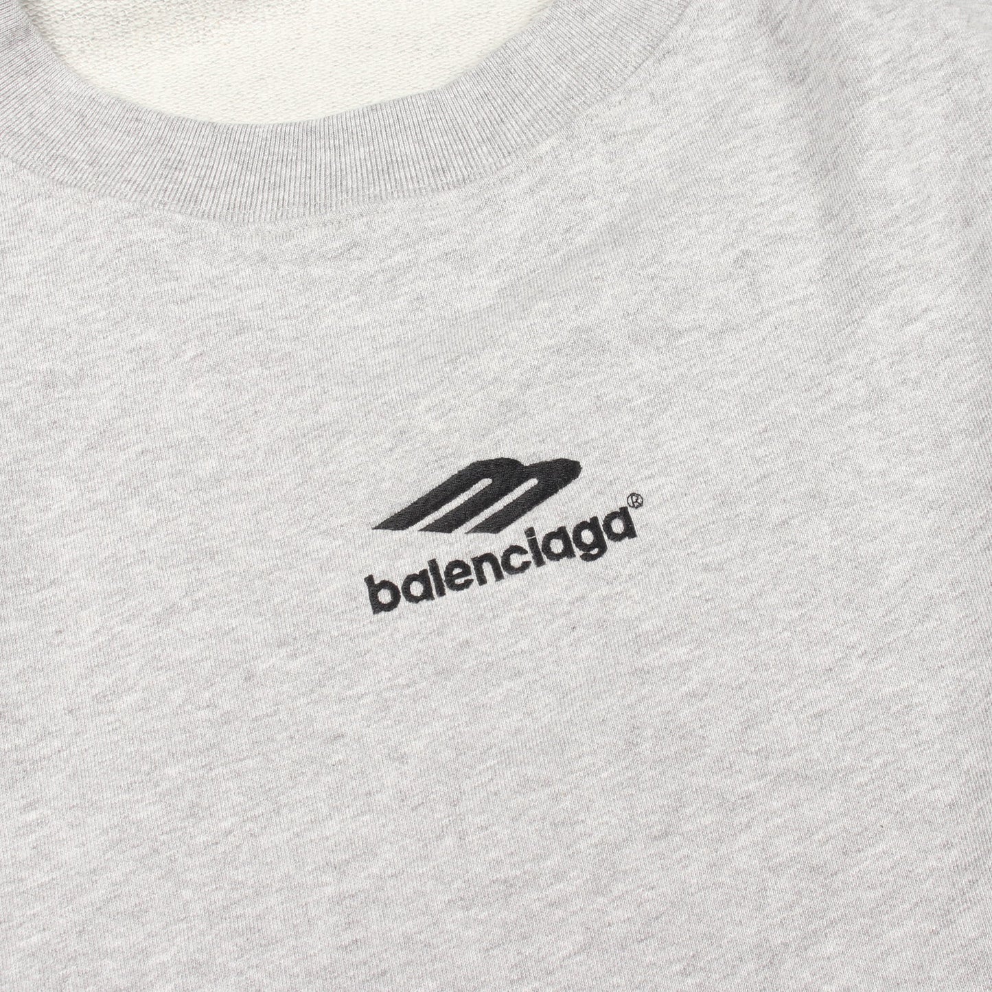 ロゴ刺繍 スウェットシャツ コットン グレー バレンシアガ トップス BALENCIAGA