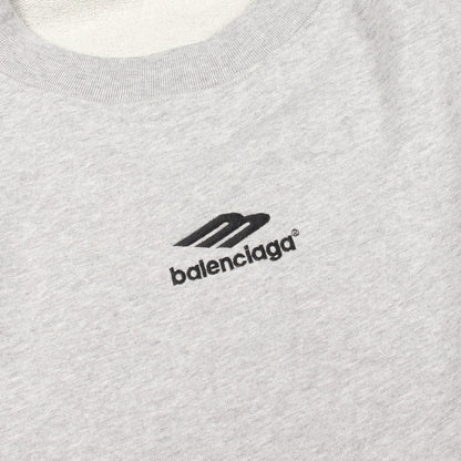 ロゴ刺繍 スウェットシャツ コットン グレー バレンシアガ トップス BALENCIAGA