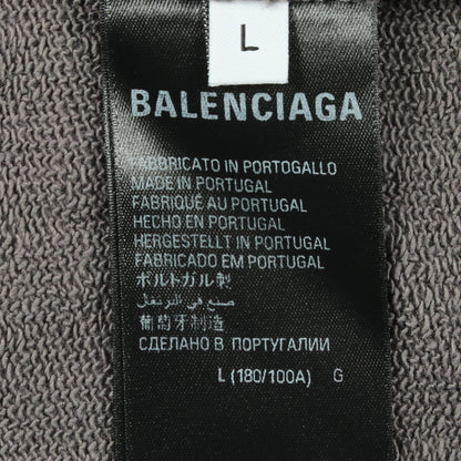 ロゴ刺繍 プルオーバーパーカー コットン グレー バレンシアガ トップス BALENCIAGA