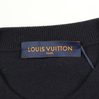 LOUIS VUITTON × NIGO インタルシアジャカード ドラゴン グラフィック ニット カシミヤ ネイビー ルイヴィトン トップス LOUIS VUITTON