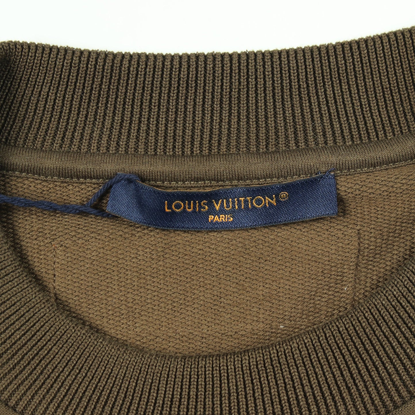 グラフィック ロゴ スウェットシャツ コットン カーキグリーン ルイヴィトン トップス LOUIS VUITTON