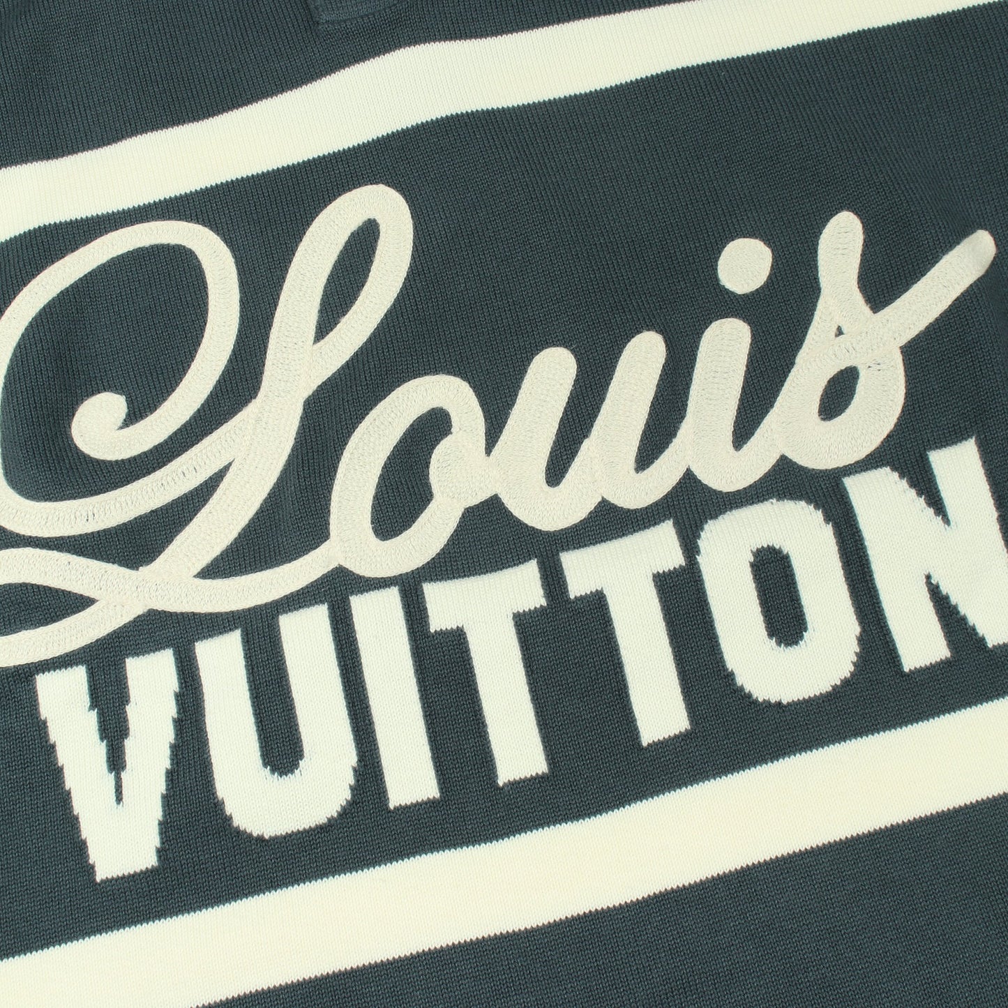 ヴィンテージサイクリング ポロシャツ コットン ブルーグリーン オフホワイト ルイヴィトン トップス LOUIS VUITTON