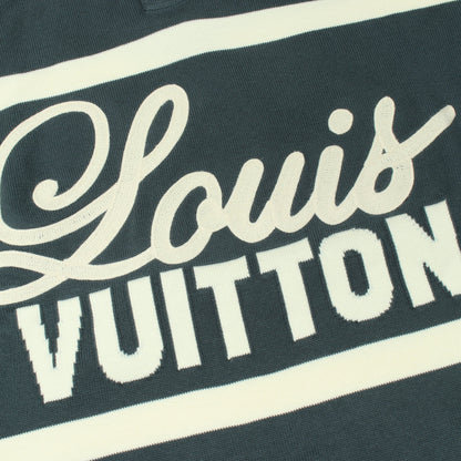 ヴィンテージサイクリング ポロシャツ コットン ブルーグリーン オフホワイト ルイヴィトン トップス LOUIS VUITTON