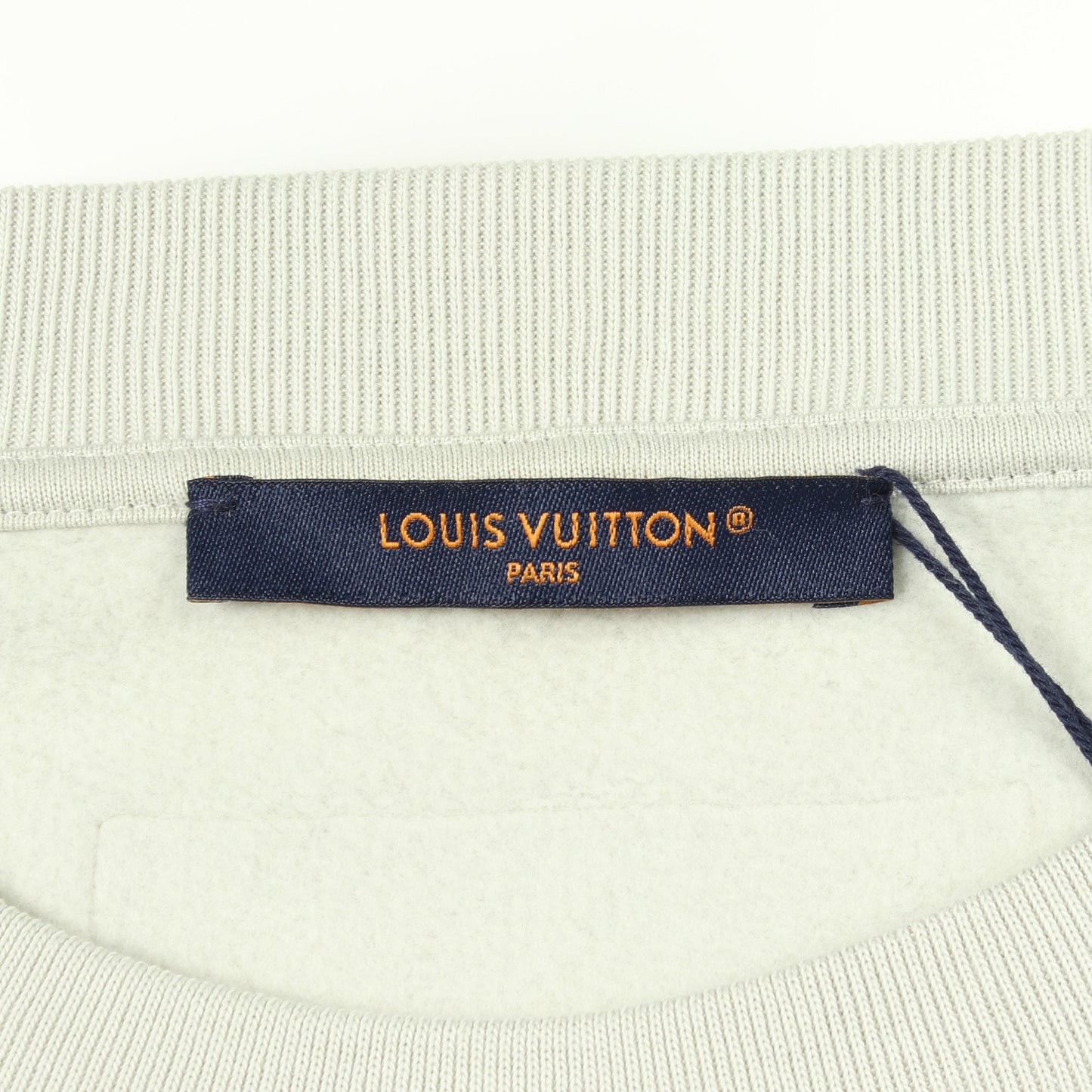 エンブロイダード クルーネック スウェットシャツ コットン ライトグリーン ルイヴィトン トップス LOUIS VUITTON