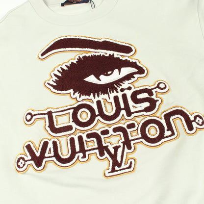 エンブロイダード クルーネック スウェットシャツ コットン ライトグリーン ルイヴィトン トップス LOUIS VUITTON