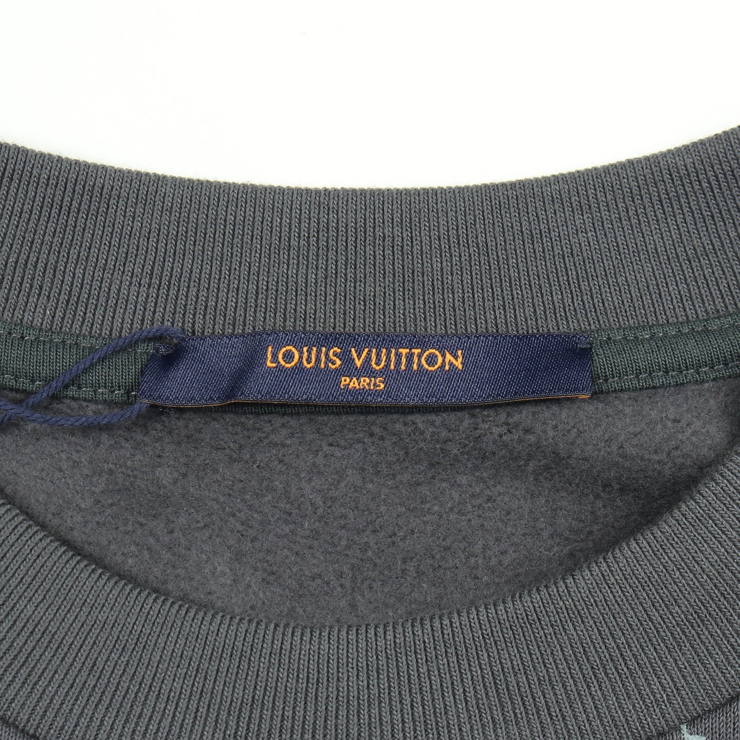 ダミエスプレッドプリンテッド スウェットシャツ コットン グレー ルイヴィトン トップス LOUIS VUITTON