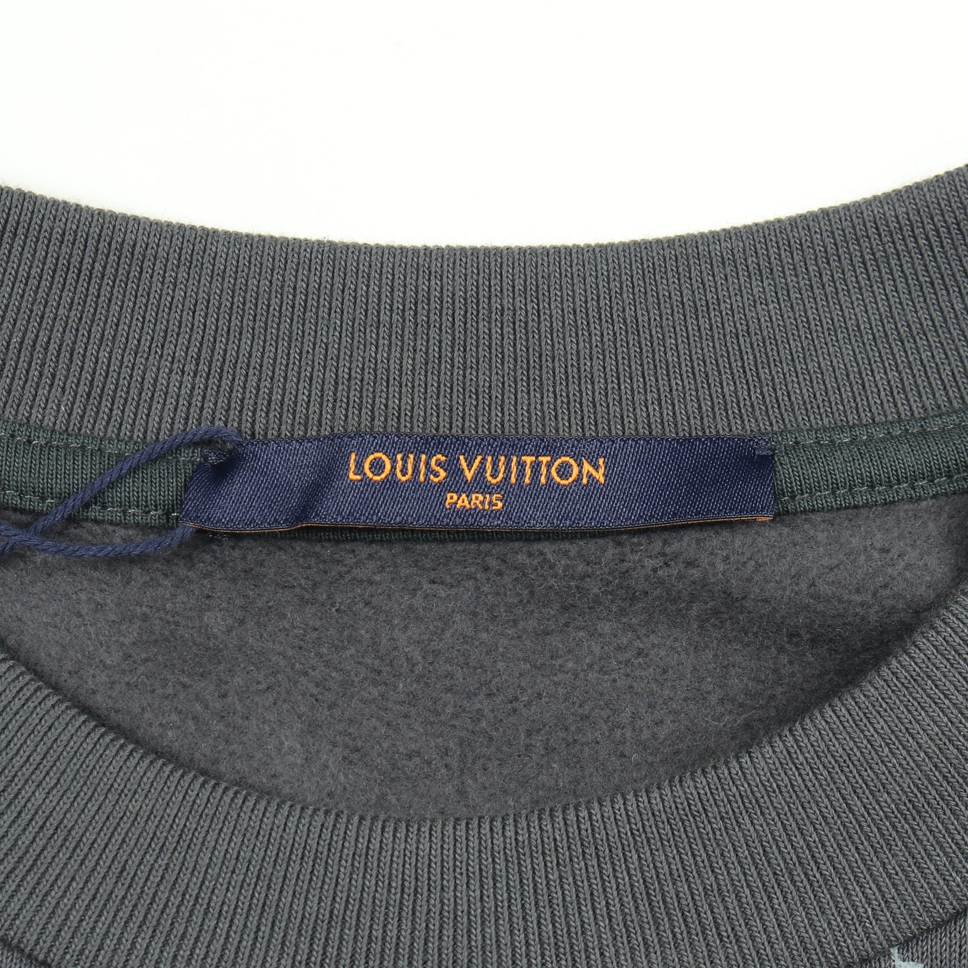 ダミエスプレッドプリンテッド スウェットシャツ コットン グレー ルイヴィトン トップス LOUIS VUITTON