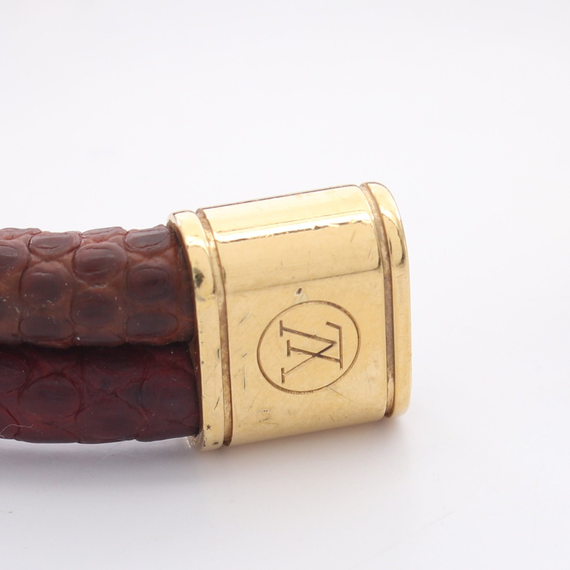 ブラスレ キープイット トゥワイス ブレスレット リザード GP ブラウン ボルドー ゴールド ルイヴィトン アクセサリー LOUIS VUITTON