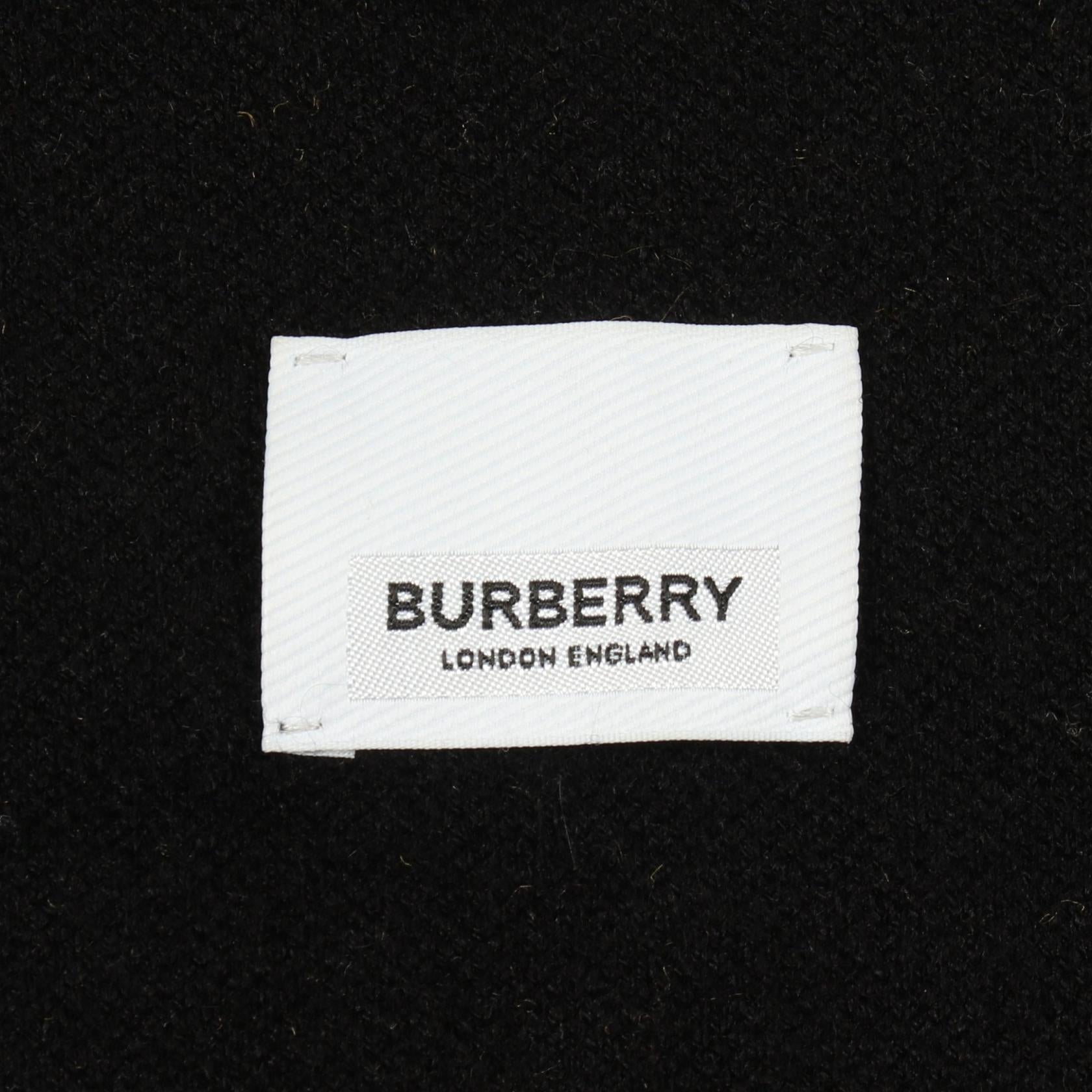TBロゴ フード付き ポンチョ ウール カシミヤ ブラック オレンジ アイボリー バーバリー アウター BURBERRY