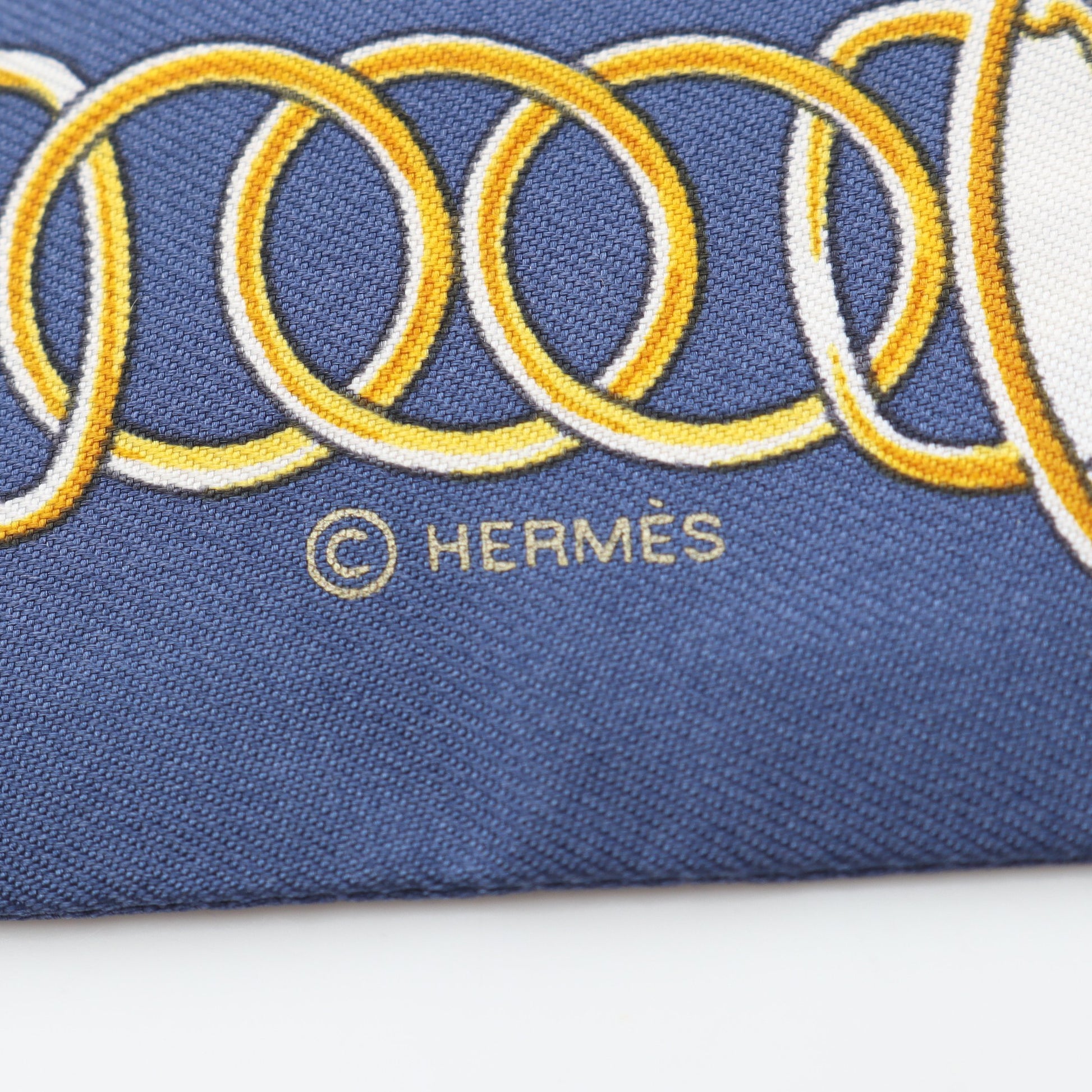 ツイリー Lift Profile リボン スカーフ シルク ネイビー マルチカラー エルメス 財布・小物 HERMES