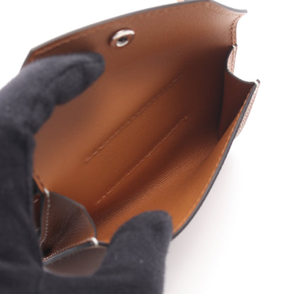 ケリーポケット18 ゴールド ベルト ヴォーエプソン ライトブラウン シルバー金具 B刻印 エルメス 財布・小物 HERMES