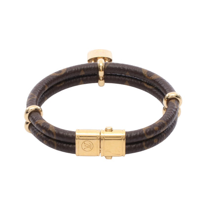 ブラスレ キープ イット トゥワイス ブレスレット GP PVC ゴールド ブラウン ルイヴィトン アクセサリー LOUIS VUITTON