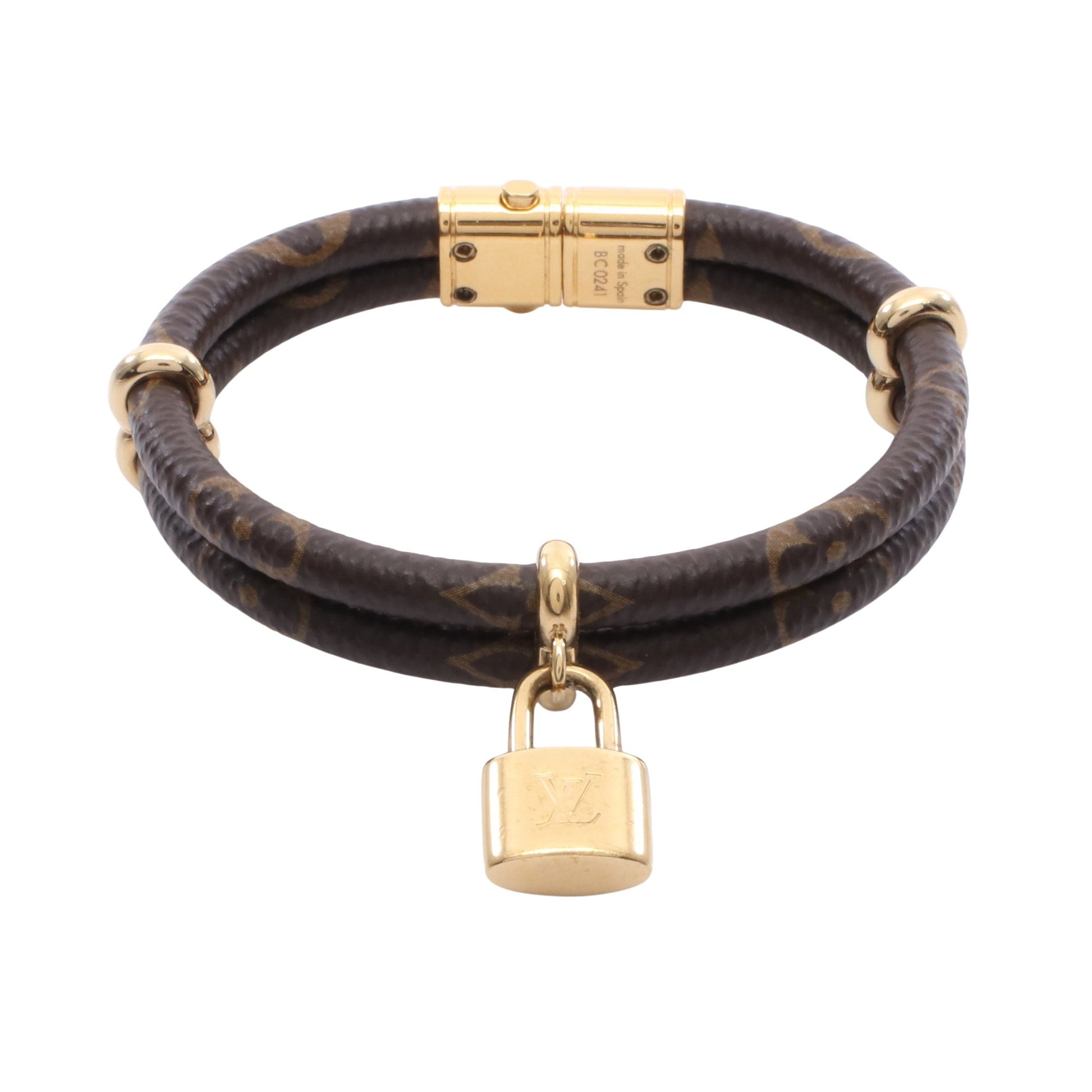 ブラスレ キープ イット トゥワイス ブレスレット GP PVC ゴールド ブラウン ルイヴィトン アクセサリー LOUIS VUITTON