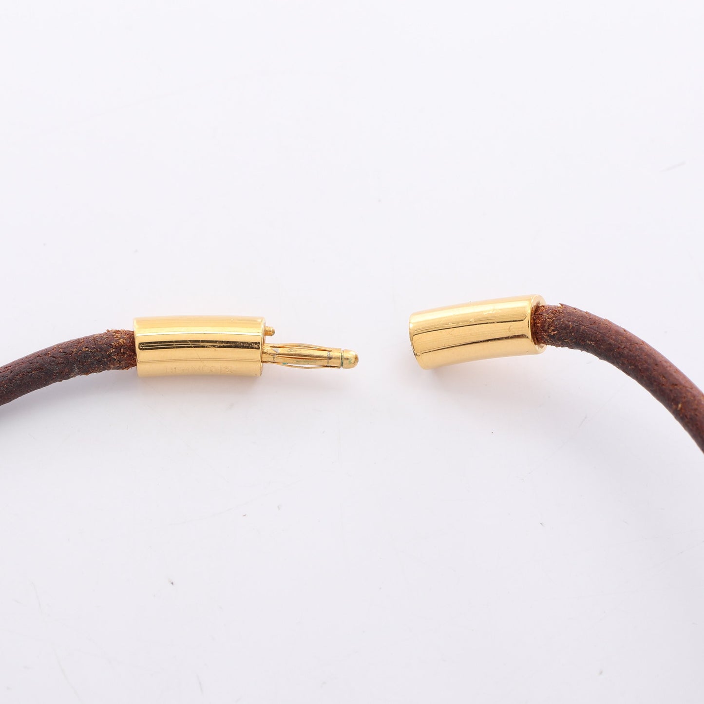 グレナン チョーカー GP レザー ブラウン ゴールド エルメス アクセサリー HERMES
