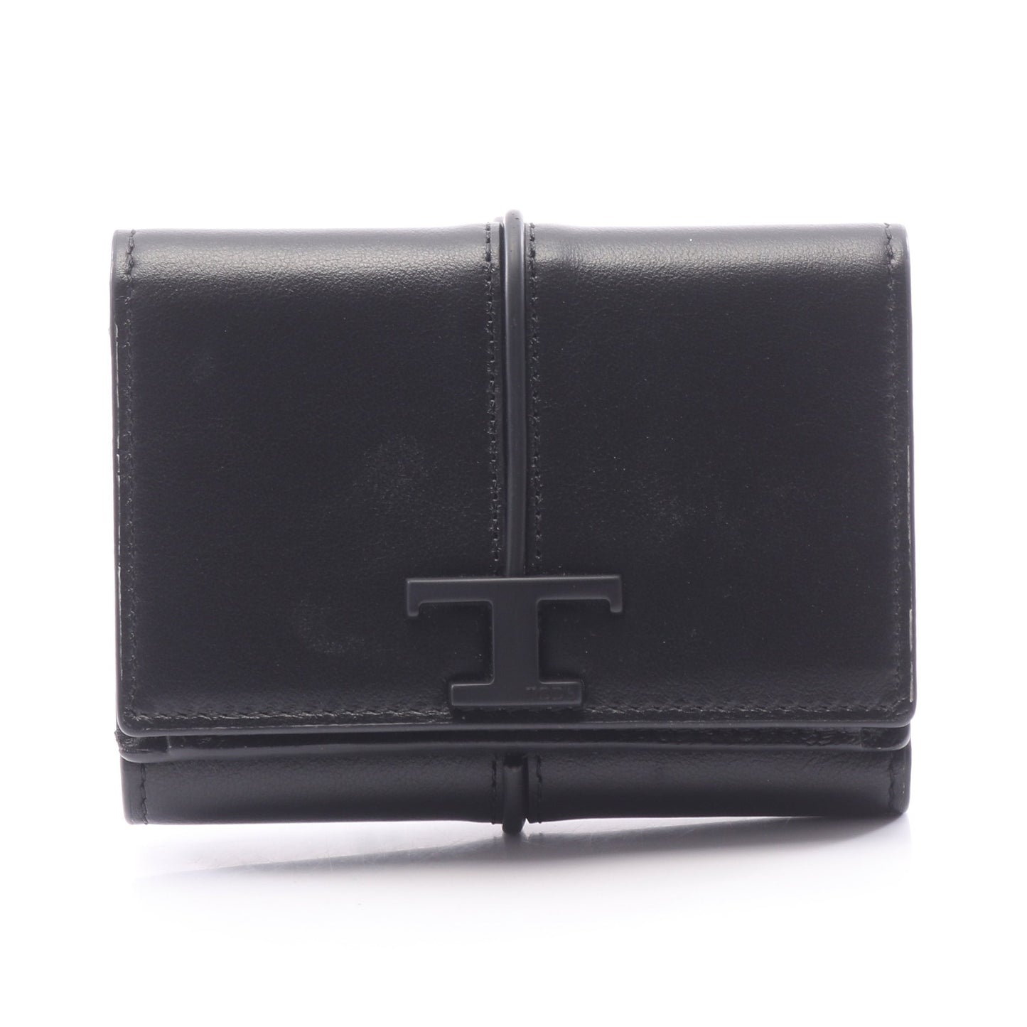 T タイムレス 三つ折り財布 レザー ブラック トッズ 財布・小物 TOD'S