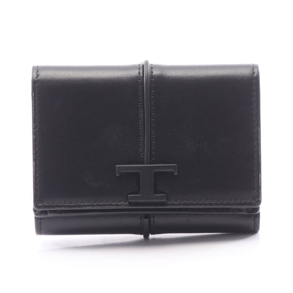T タイムレス 三つ折り財布 レザー ブラック トッズ 財布・小物 TOD'S