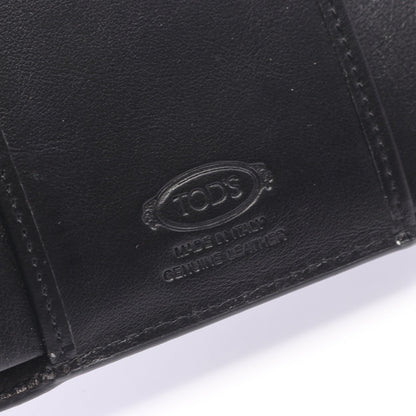 T タイムレス 三つ折り財布 レザー ブラック トッズ 財布・小物 TOD'S
