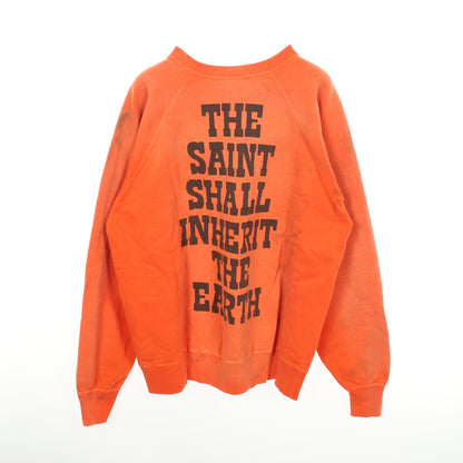 CRW N SWT クルーネック ヴィンテージ加工 ユーズド加工 スウェットシャツ コットン オレンジ セント マイケル トップス SAINT MICHAEL