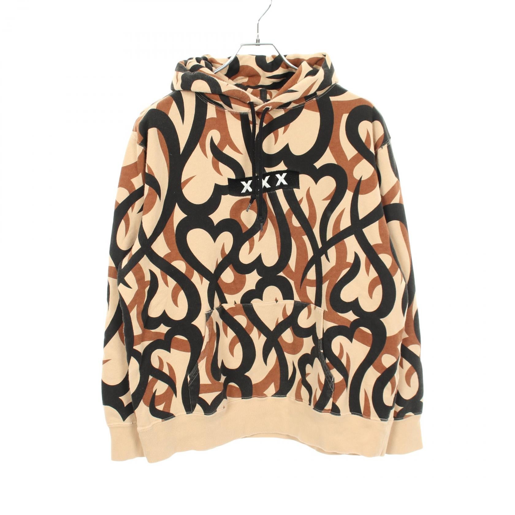 NUMBER NINE × GOD SELECTION XXX プルオーバーパーカー コットン ベージュ ブラウン ブラック ナンバーナイン トップス NUMBER(N)INE