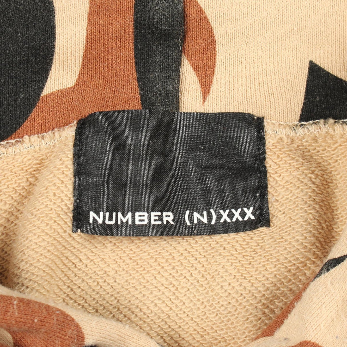 NUMBER NINE × GOD SELECTION XXX プルオーバーパーカー コットン ベージュ ブラウン ブラック ナンバーナイン トップス NUMBER(N)INE