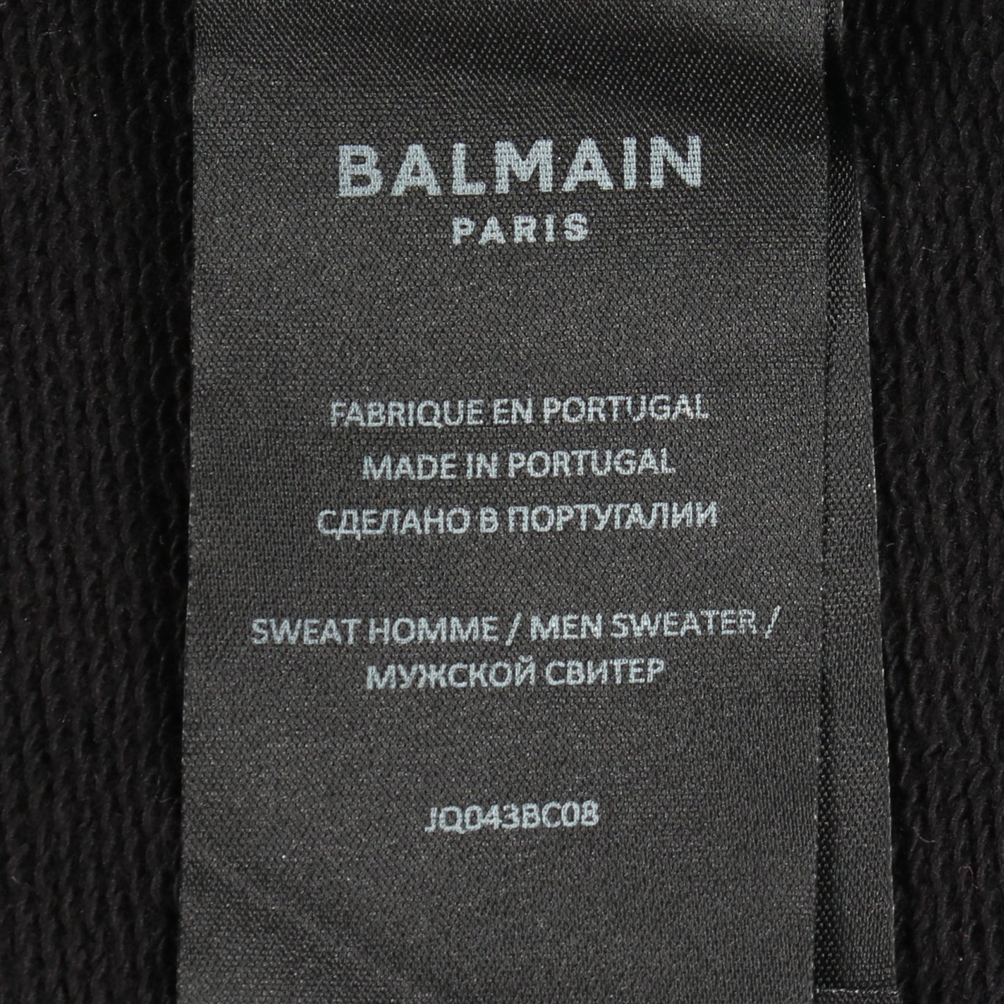 タイダイ柄 ブリーチ加工 ダメージ加工 スウェットシャツ コットン ブラック オレンジブラウン バルマン トップス BALMAIN