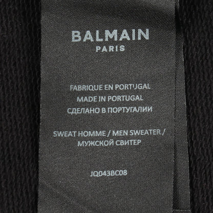 タイダイ柄 ブリーチ加工 ダメージ加工 スウェットシャツ コットン ブラック オレンジブラウン バルマン トップス BALMAIN