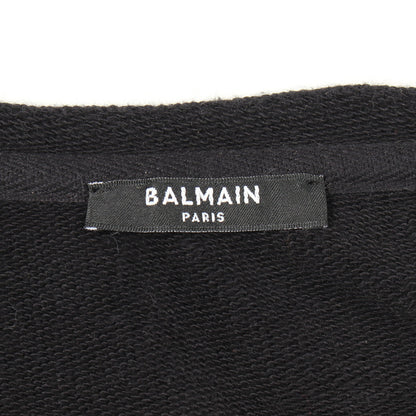 タイダイ柄 ブリーチ加工 ダメージ加工 スウェットシャツ コットン ブラック オレンジブラウン バルマン トップス BALMAIN