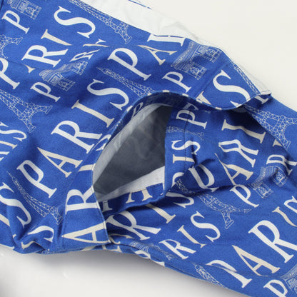 ロゴ総柄 ジャケット ブルゾン コットン ブルー ホワイト バレンシアガ アウター BALENCIAGA