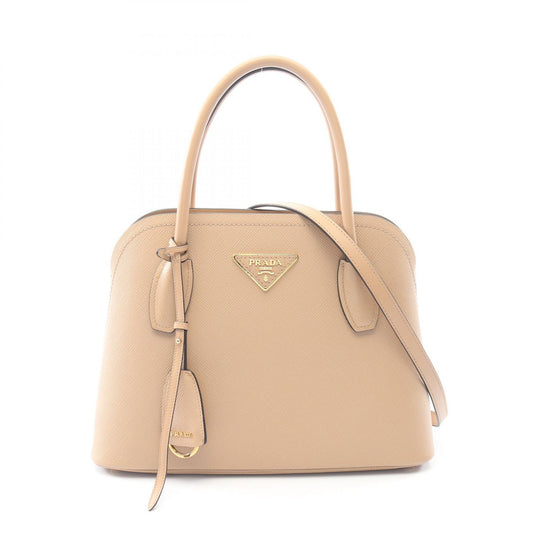 SAFFIANO CUIR＋C 2WAY ハンドバッグ サフィアーノレザー ピンクベージュ プラダ